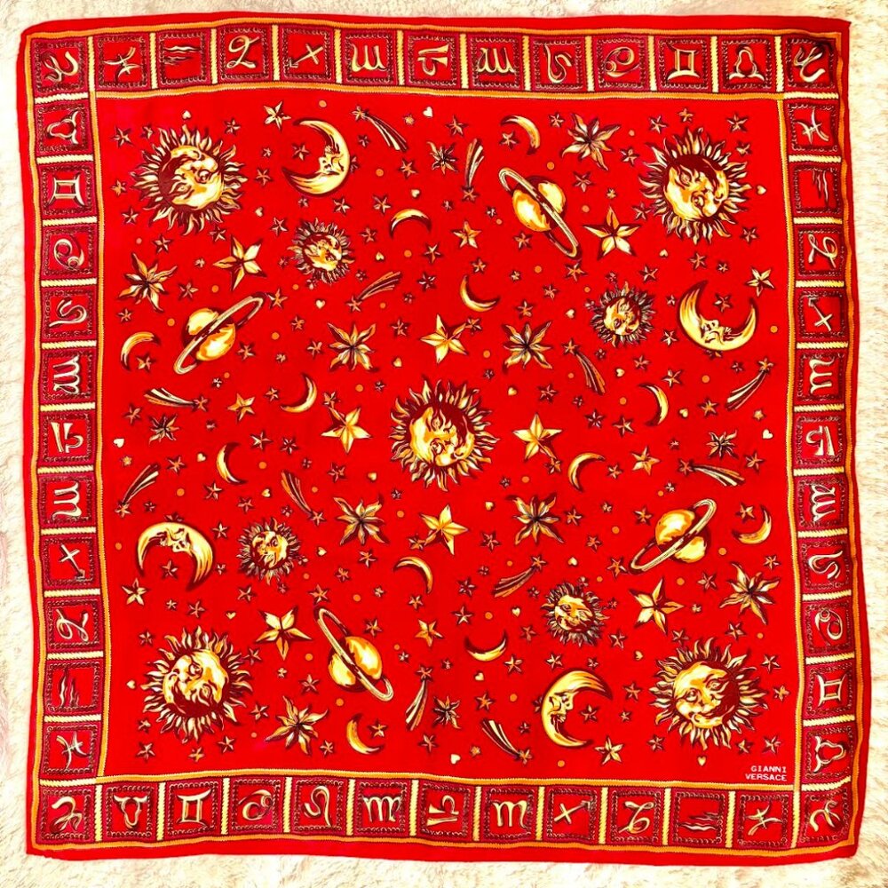 Vintage  1980's Versace Silk Scarf in Execlent condition